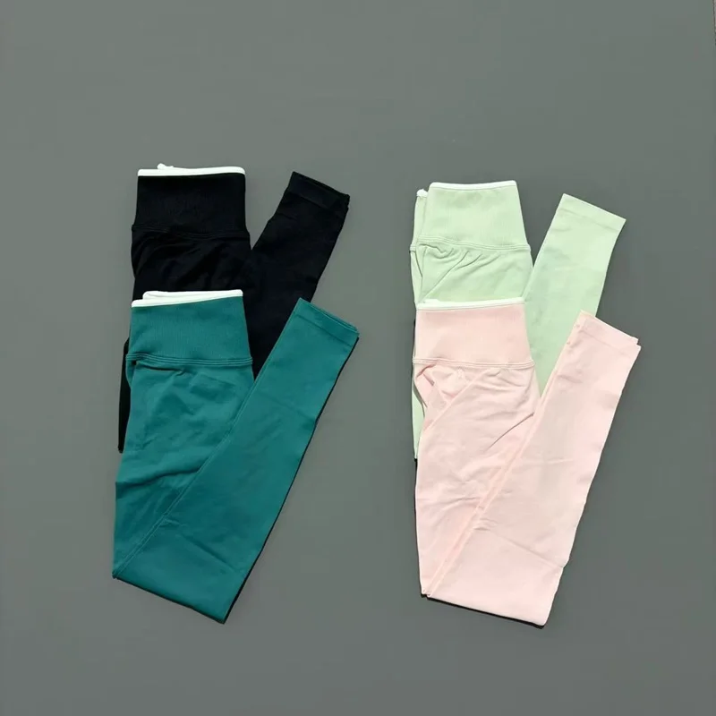 HISTELLO Gym-Leggings für Damen, nahtlose Yoga-Kleidung, gerippte Fitness-Leggings mit hoher Taille, Scrunch-Butt-Workout-Biker-Sporthose – Detail 8