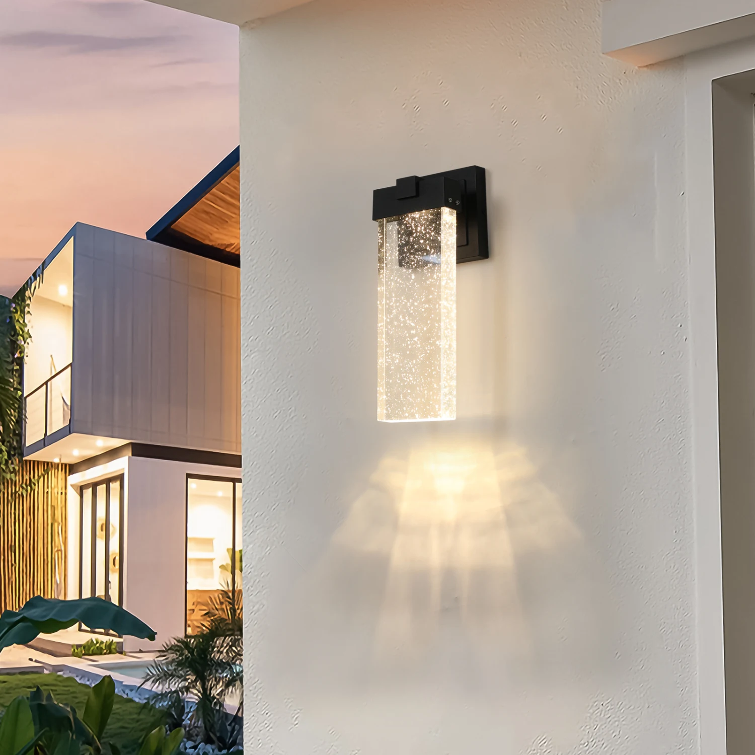 

Outdoor Waterproof Transparent LED Crystal Wall Lamp (2 pack) - Bright Illuminate Garden Patio Lighting