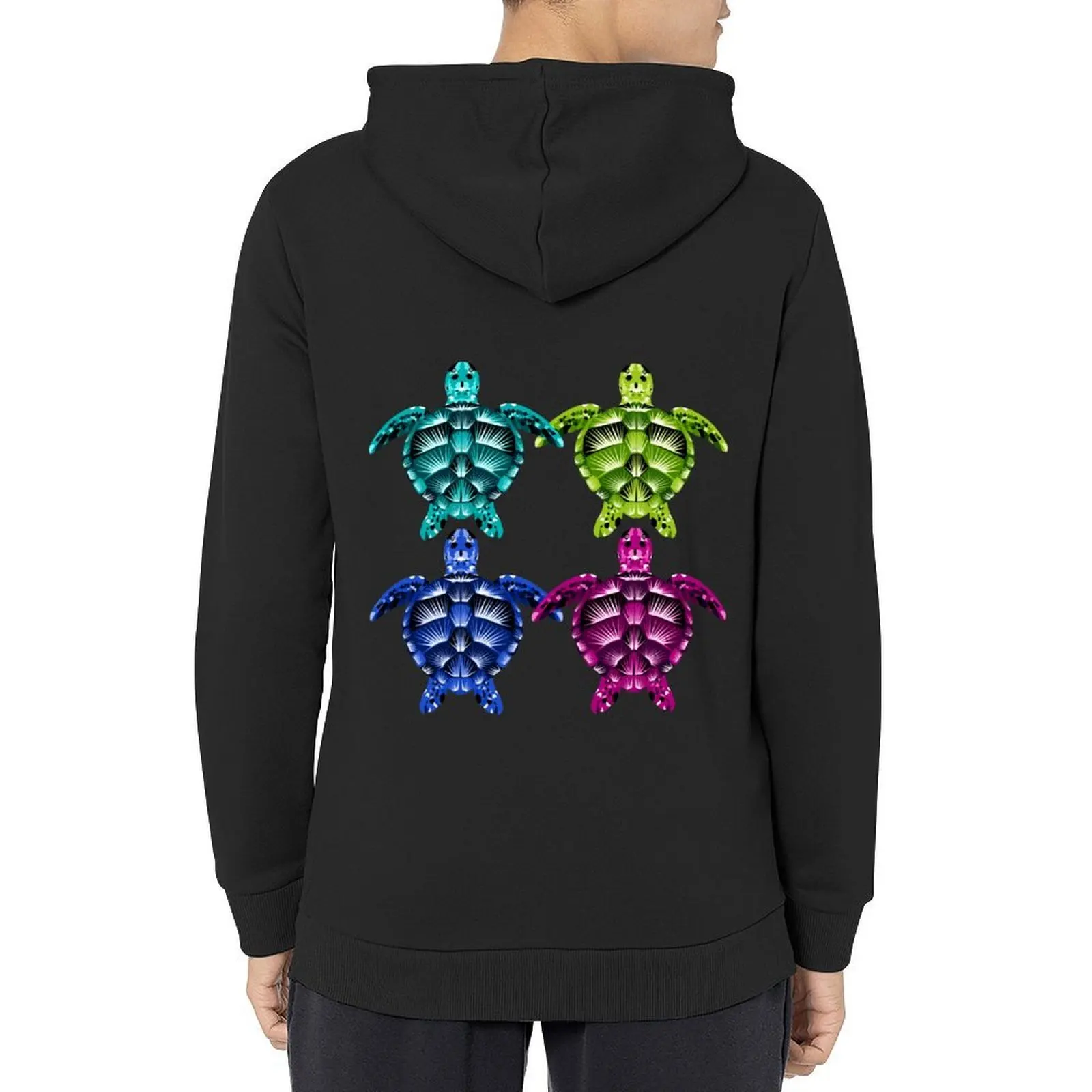 

Colorful Sea Turtle Shirt Hoodie blouse hooded shirt men's coat pullover hoodies
