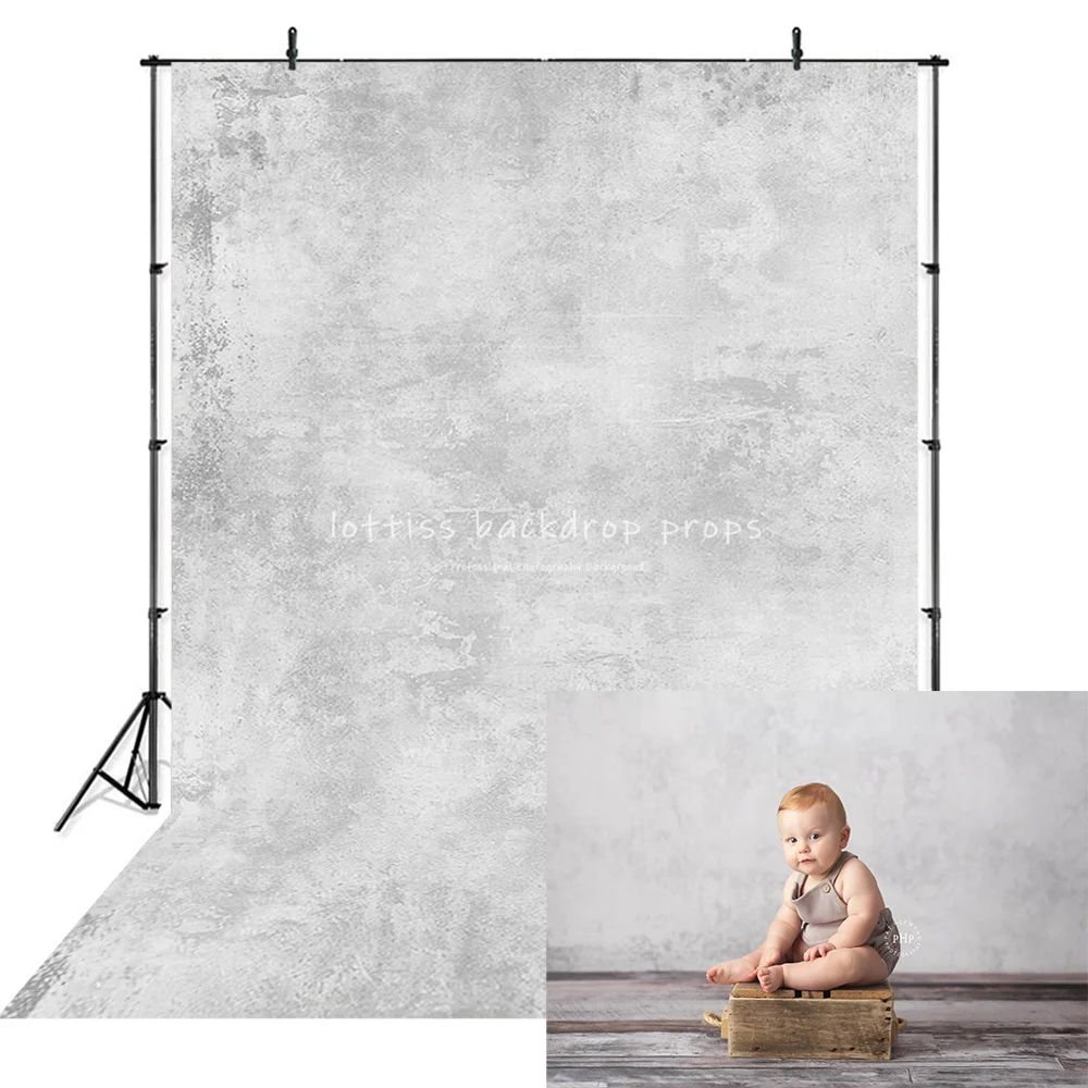 Light Grey Backdrops Kids Newborn Photography Child Adult Photocall Decors Solid Mottled Retro Walls Backgrounds