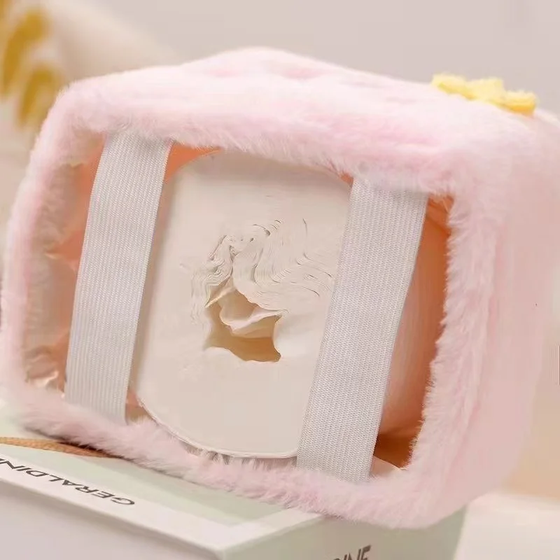 Kawaii Plush Napkin Box Soft Stars Girls Bedroom Bathroom Car Tissue Storage Box INS Cute Drawer Paper Organizer Women XmasGift