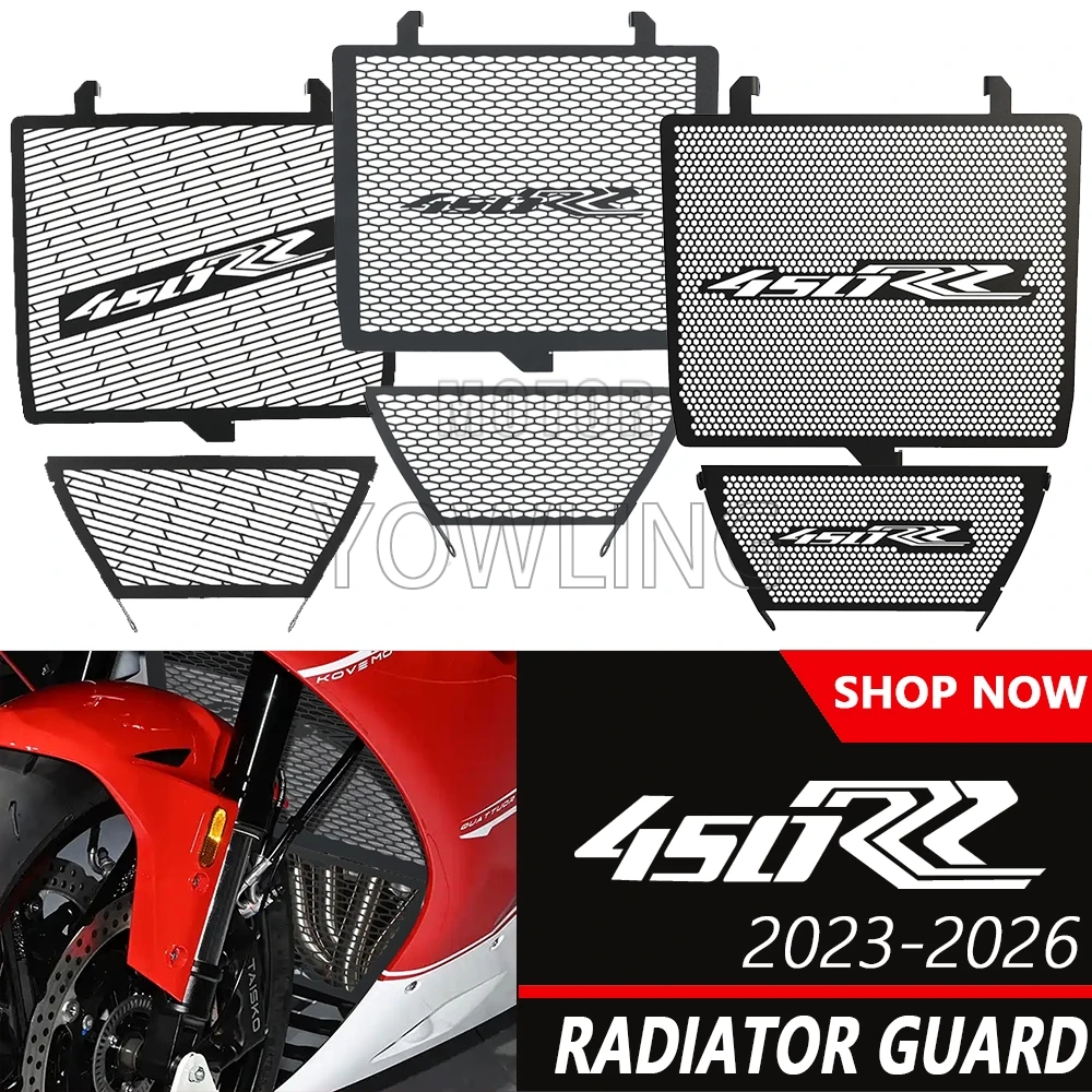 Motorcycle Accessories Aluminium Radiator Grille Guard Cover Protector FOR KOVE 450RR RR 450 450-RR 450 RR 2023 2024 2025 2026