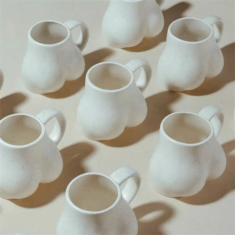 Geschenk-Keramikbecher in Po-Form, Kreativer 3D-Wasserbecher aus Porzellan, Tragbare Kaffeetasse, Heimdekoration