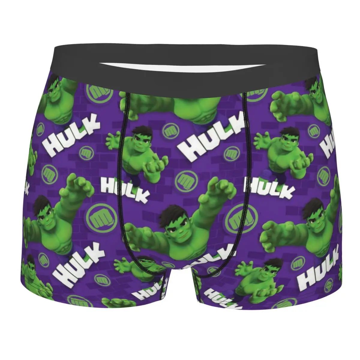 

Нижнее белье с изображением комиксов в стиле ретро, мужские шорты-боксеры с принтом Халка, трусы, дышащие трусы