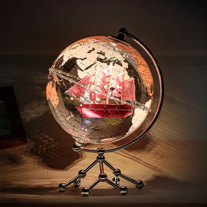 Globe decoration 20cm warm light series light luxury study living room dark light home decoration globe