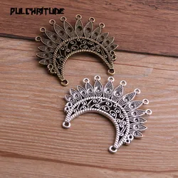 1PCS 50*54mm Two Color Necklace Charm Women Jewelry Fashion Porous Connector Pendant Necklace