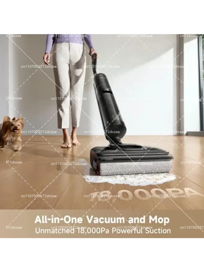 Wet Dry Vacuum Cleaner Cordless Vacuum Mop All-in-One for Hard Floors 180° Lie-Flat Floor Cleaning