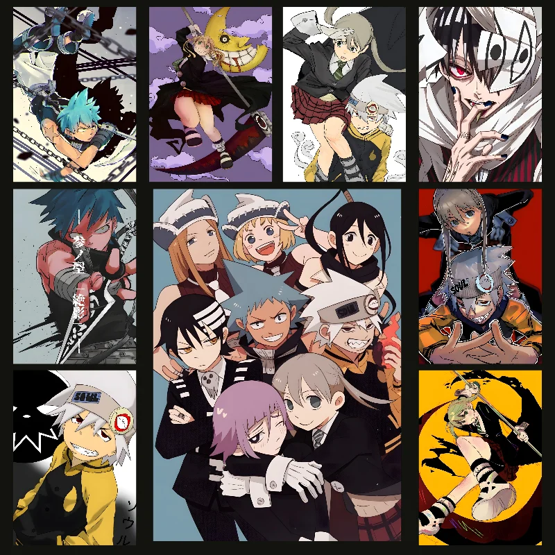 Anime Soul Eater Poster Self-adhesive Art Waterproof Paper Sticker Coffee House Bar Room Wall Decor