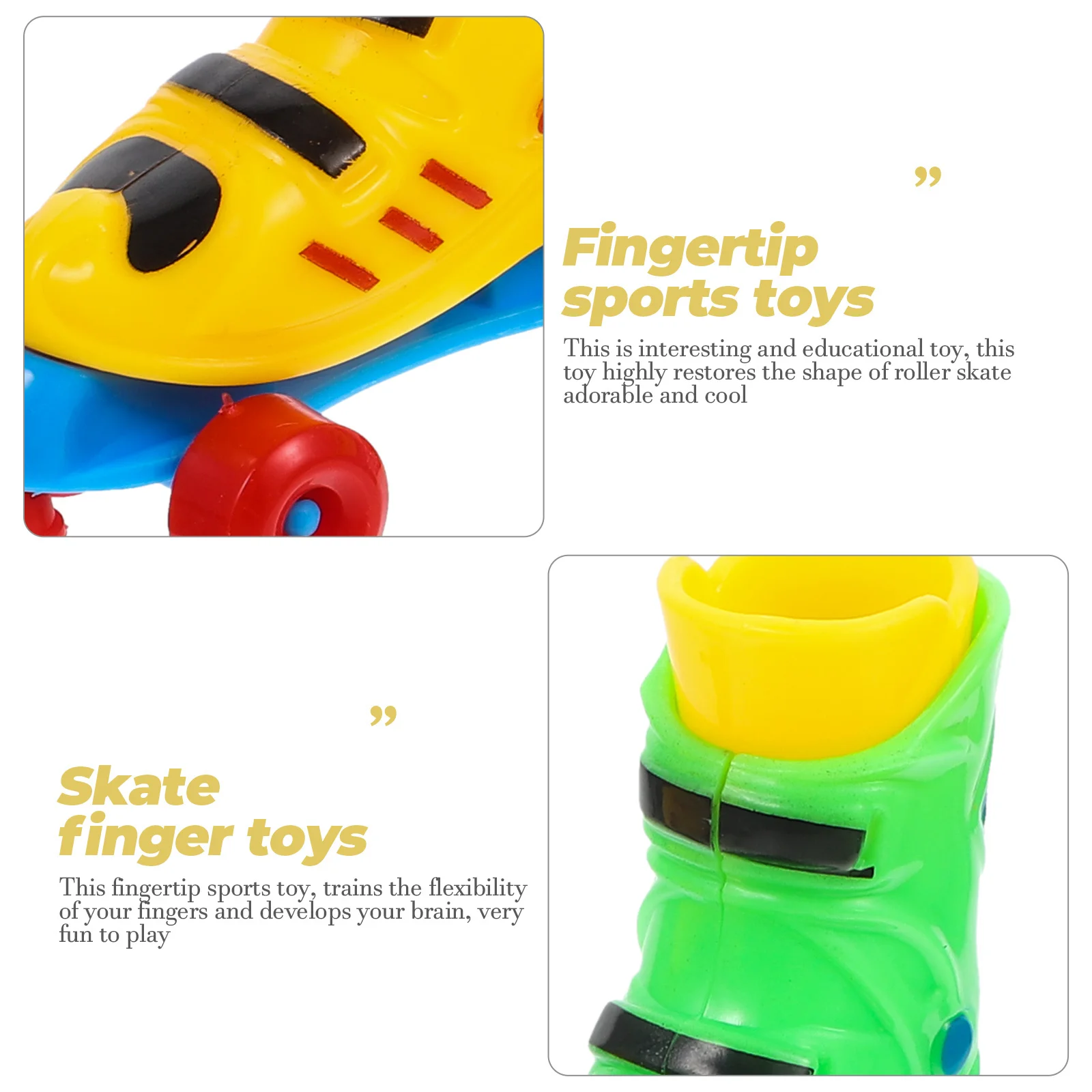 

2Pair Finger Roller Skate Colorful Pressure Relief Finger Flexibility Training Compact Desktop Educational Stress Relief