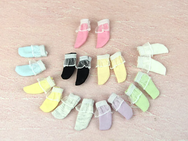 1/6 Scale Girls Women's Various Colors Lace Socks Model for 12''Figures Bodies DIY Accessories