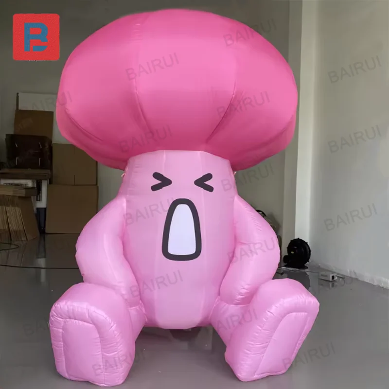 Sing inflatable mushroom oxford waterproof material inflatable model giant cartoon mushroom singer