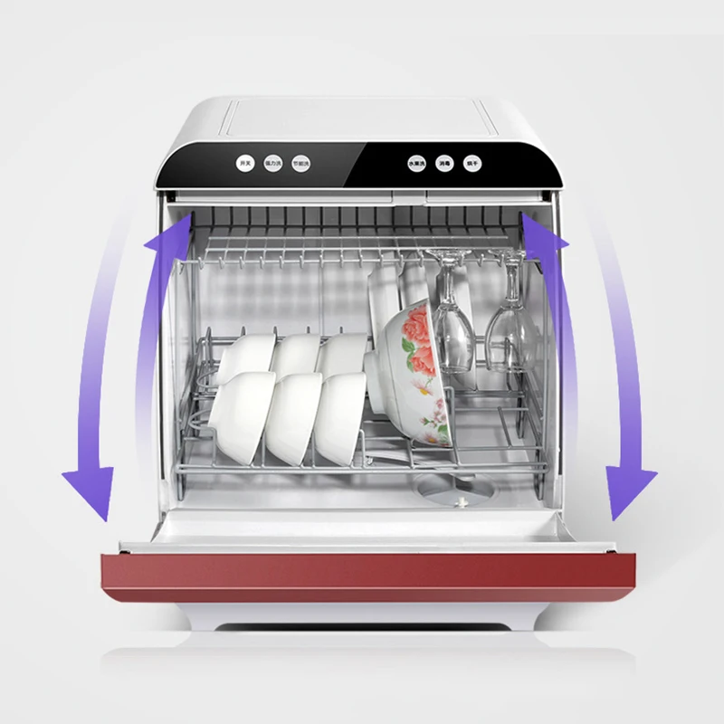 1200W เครื่องล้างจานในครัวเรือนเครื่องซักผ้าอัตโนมัติเครื่องล้างจานเดสก์ท็อปจานเครื่องซักผ้าขนาดเล็กฆ่าเชื้อเครื่องล้างจาน MINI