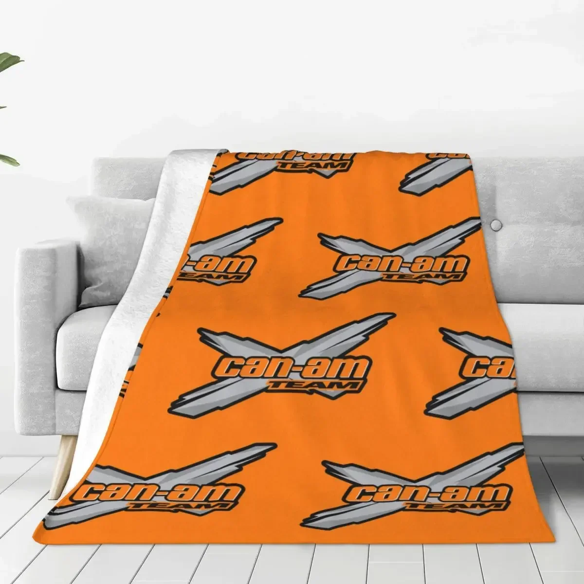 

Can Am BRP Moto Racing Canam Fleece Throw Blanket Blanket for Bed Car Warm Bed Rug
