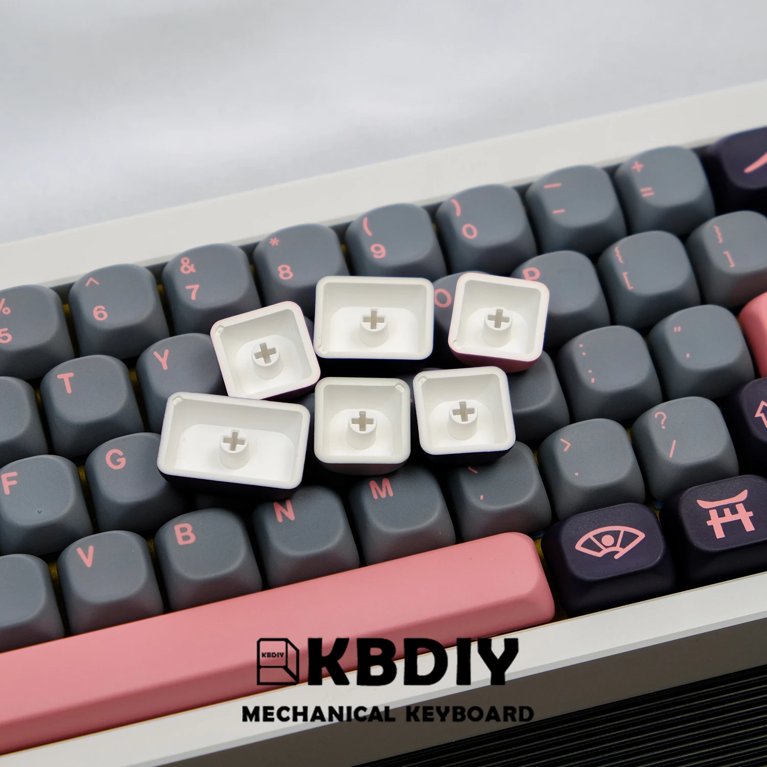 KBDiy-Capuchons de clavier NightSakura, profil PBT KOA pour clavier mécanique de jeu, personnalisés, ensemble de capuchons 130 prédire, 61, 68, 84, 87, 100/104