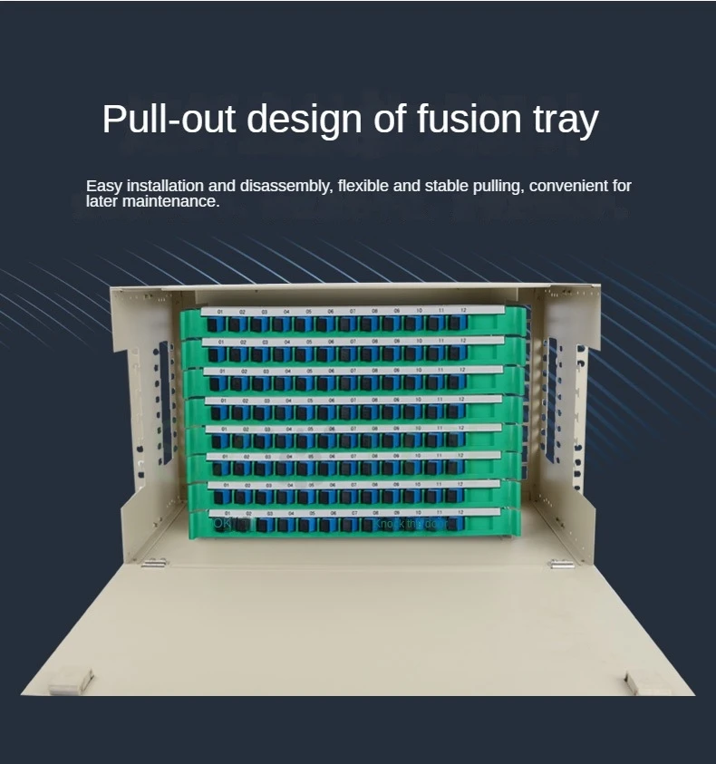 

96 Core ODF 19-дюймовая волоконно-оптическая распределительная рама FTTH волоконная коммутационная панель Pigtail холоднокатаный лист 1,5 м ухо 2,0 мм на заказ