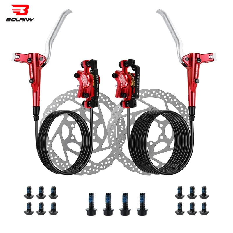 

Комплект гидравлических дисковых тормозов BOLANY MTB: передние и задние двойные поршневые суппорты, роторы 160 мм, торможение высокой мощности для MTB