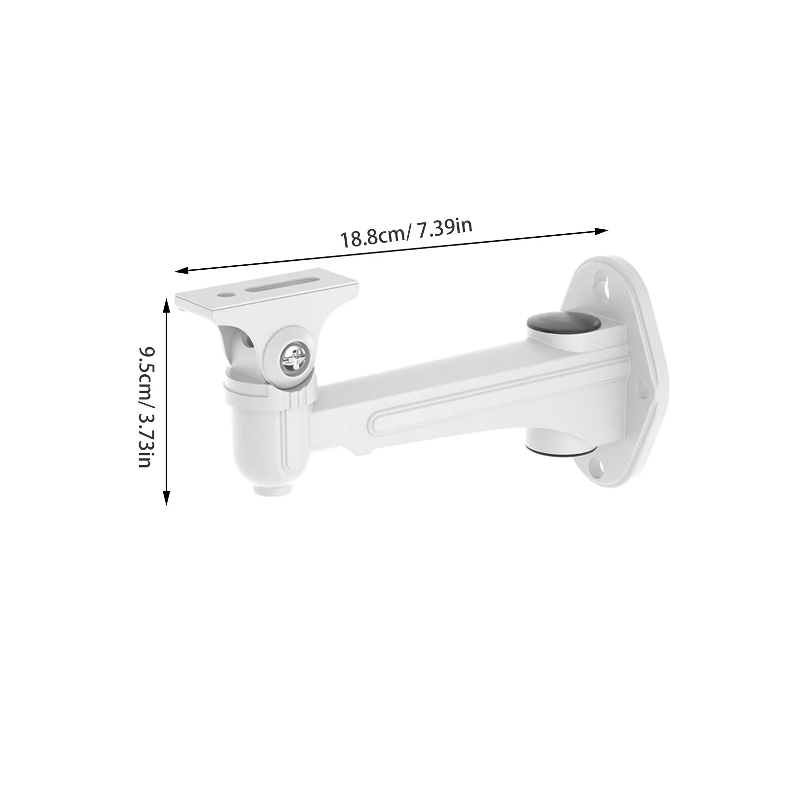 Indoor Outdoor Security Camera Wall Mount White Adjustable 360 Degree Cctv Camera Bracket Holder Security Wall Mount