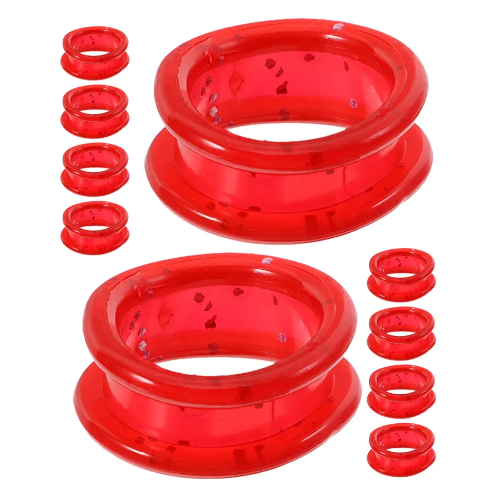 Silicone Finger Protector Rings 10Pcs Colorful Scissor Inserts for Grooming Shears Haircut Accessories