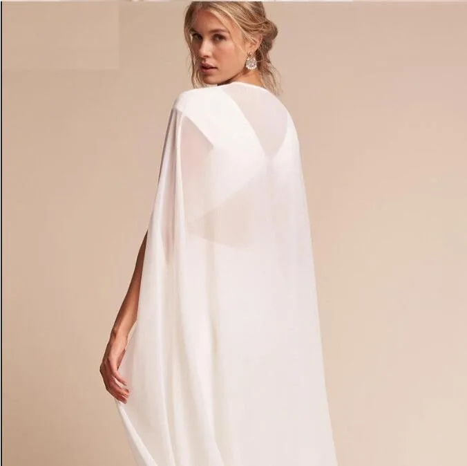 European and American chiffon shawl cape stage performance outdoor photo wedding photography cape long cape dress up