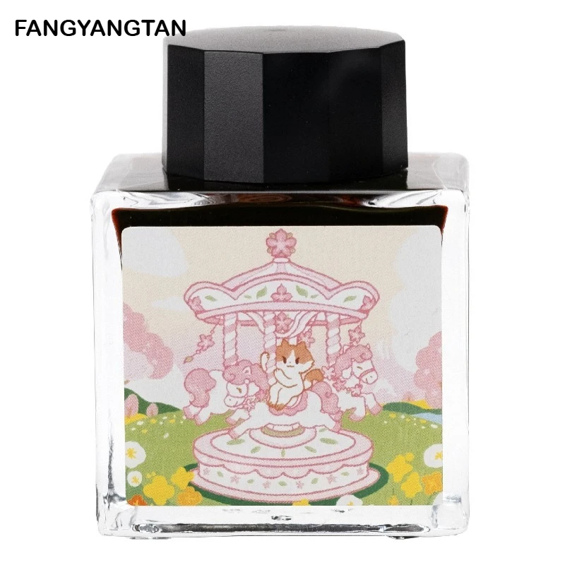 Spring Limited FANGYANGTAN 49 Kolorów 50/20ml Błyszczący Tusz do Pióra Wiecznego Bez Włókien Węglowych do Pióra do Maczania w Szkle Artykuły Papiernicze Szkolne — zdjęcie produktu 5