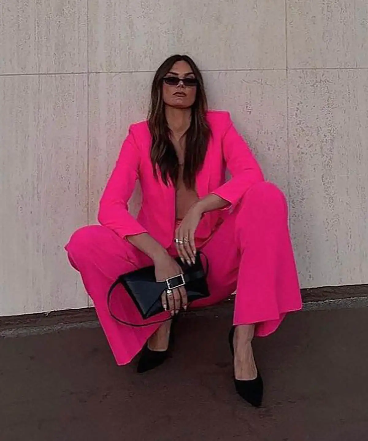 Fashion 2 Pieces Woman Suits Elegant Peaked Lapel Party Jacket Wide Leg Pants Female Daily Party Office Lady Dress