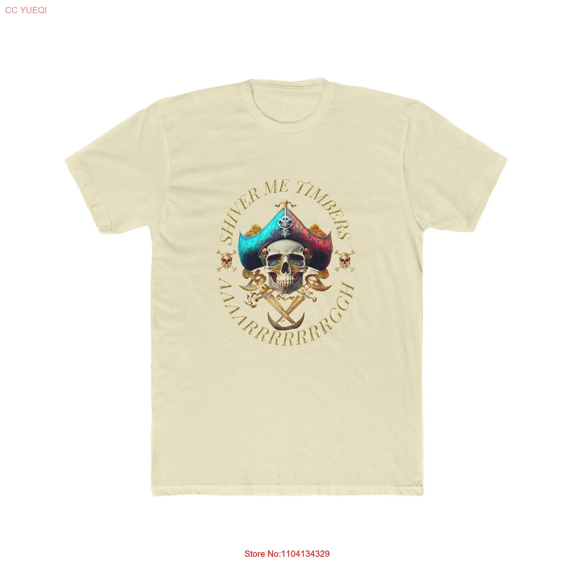 Мужская хлопковая футболка Shiver me timbers с длинным или коротким рукавом
