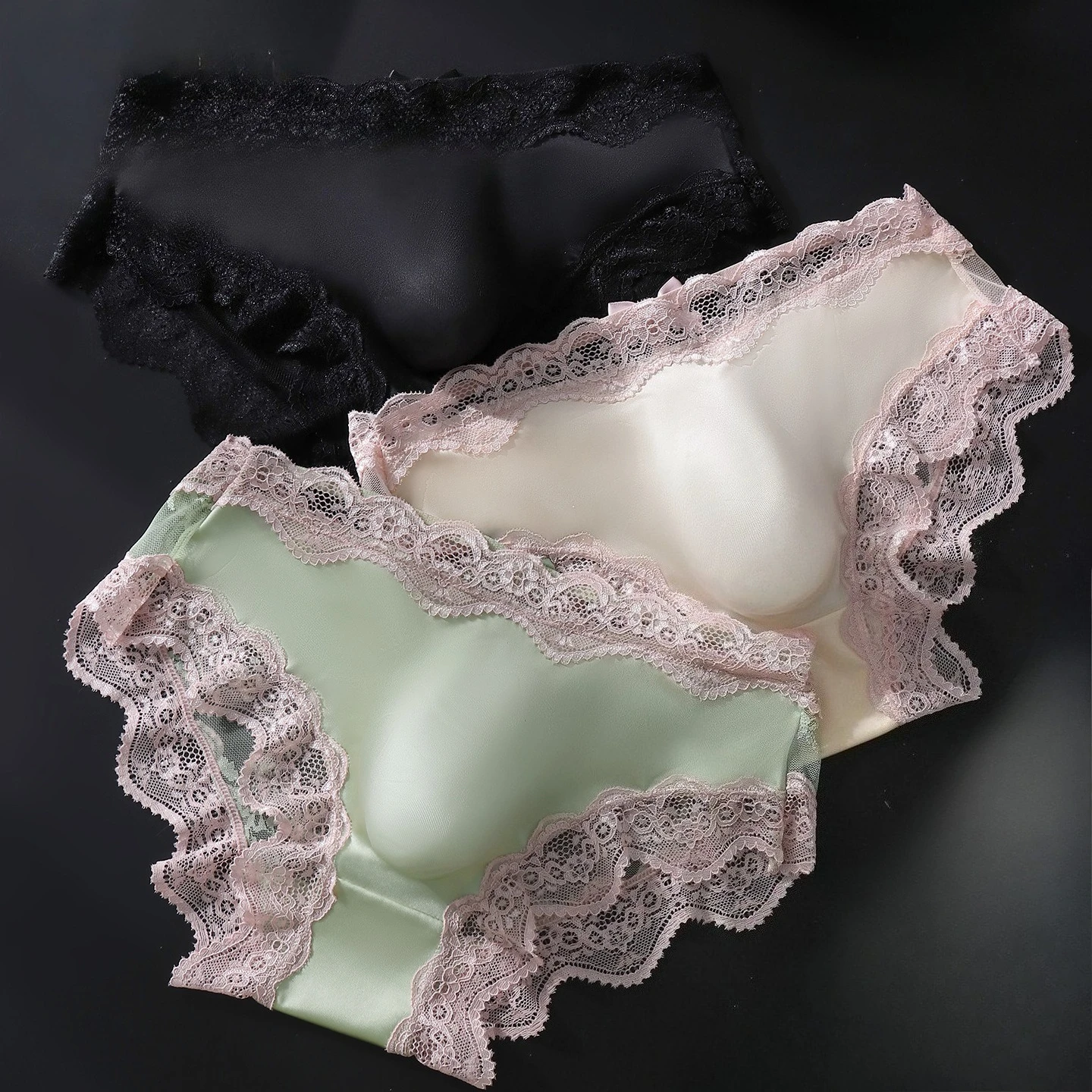 French Men Male Lace Trim Edge Breathable Airy 3D Shape High Elastic High Stretch Clothing Underpants Briefs Underwear