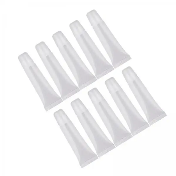 

5-6pack 10x Lip Gloss Tubes Soft Empty Clear for Makeup DIY Lipgloss Base 10g