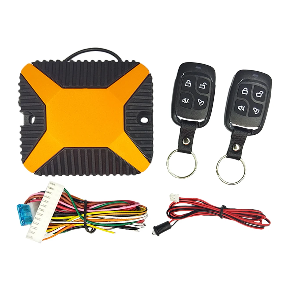 Vehicle Central Locking Kit to Remotely Lock and Unlock Car Rise Power Window Plastic + Metal Yellow + Black