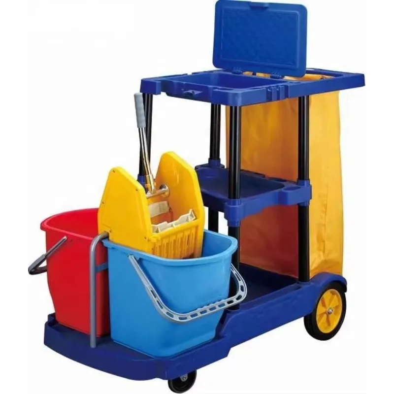 

Wholesale Blue Janitor Cart Cleaning Trolley Multipurpose Trolley Carts