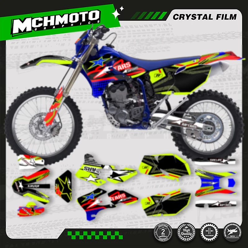 

Мотоциклетные графические наклейки MCHMFG для YAMAHA WR250F WR450F WRF 250 450 2003 2004 2005 2006, номер имени на заказ