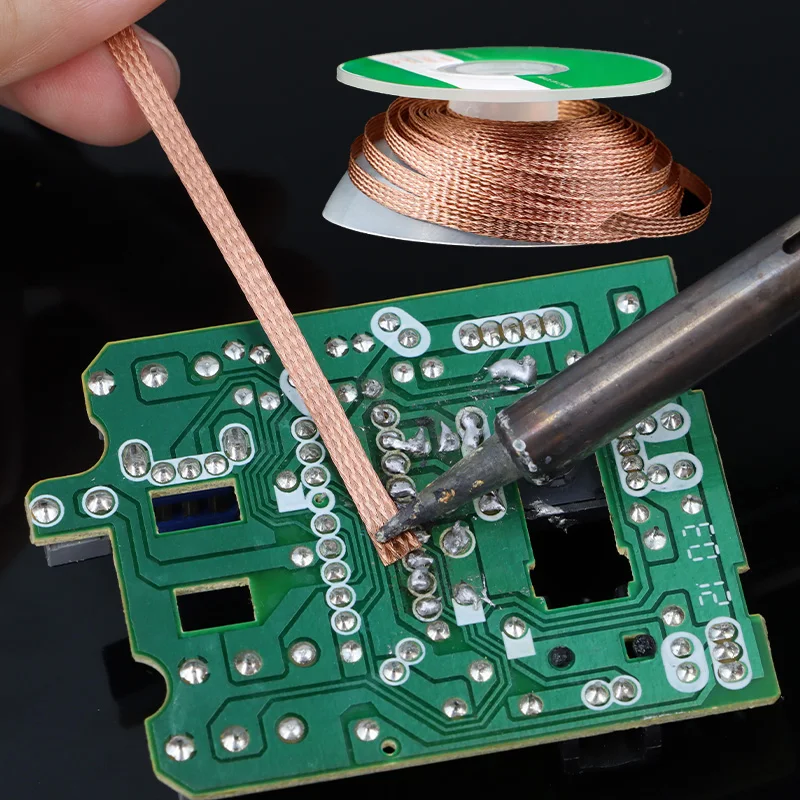 Width 1mm 1.5mm 2mm 2.5mm 3mm 3.5mm 4mm Desoldering Braided Welding Solder Remover Wick Wire Lead Cord Flux BGA Repair Tool