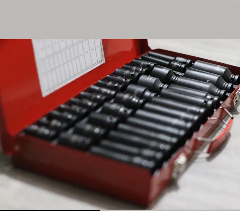

1/2 inch steam-powered thickened 35-piece set pneumatic air gun sleeve auto repair auto maintenance tool set