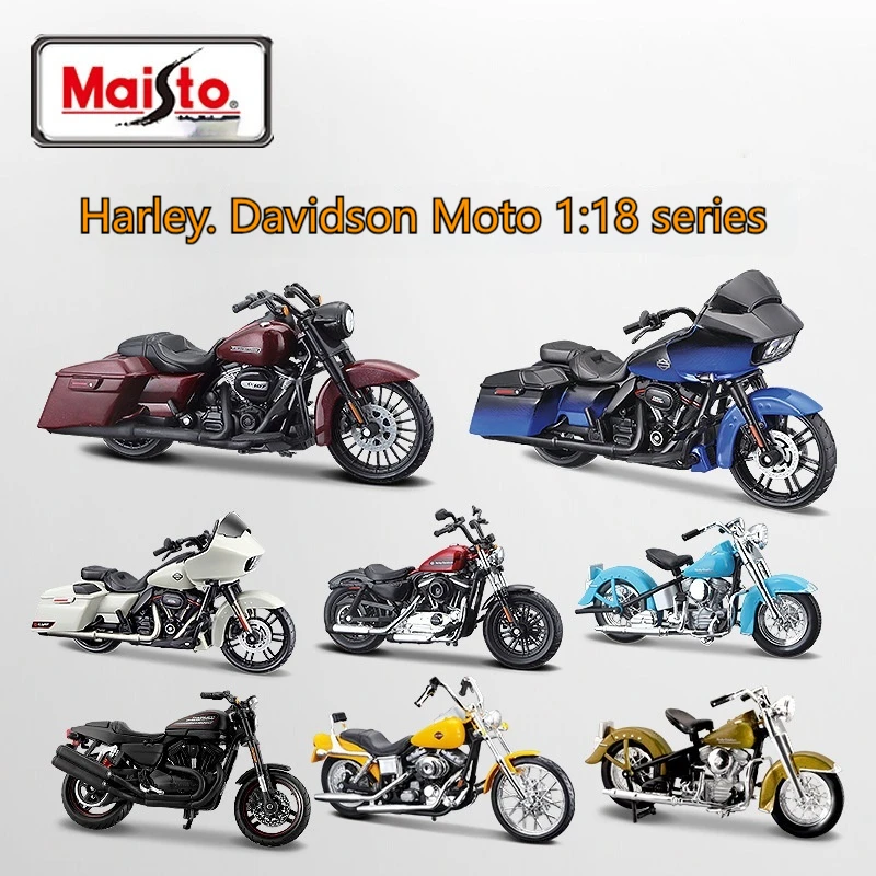 Hot Sell 1:18 Maisto Harlay Davidsoin Motorcycle Alloy Model Road Glide Diecast Vehicles Motorcyle Model Toys Kid Gift