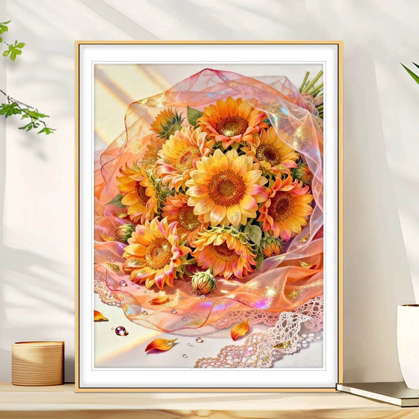 

9CT 11CT Sunflowers Embroidery DIY Chinese Style Printed Kits Cross Stitch Thread Needlework Sets Home Crafts 58 Colors