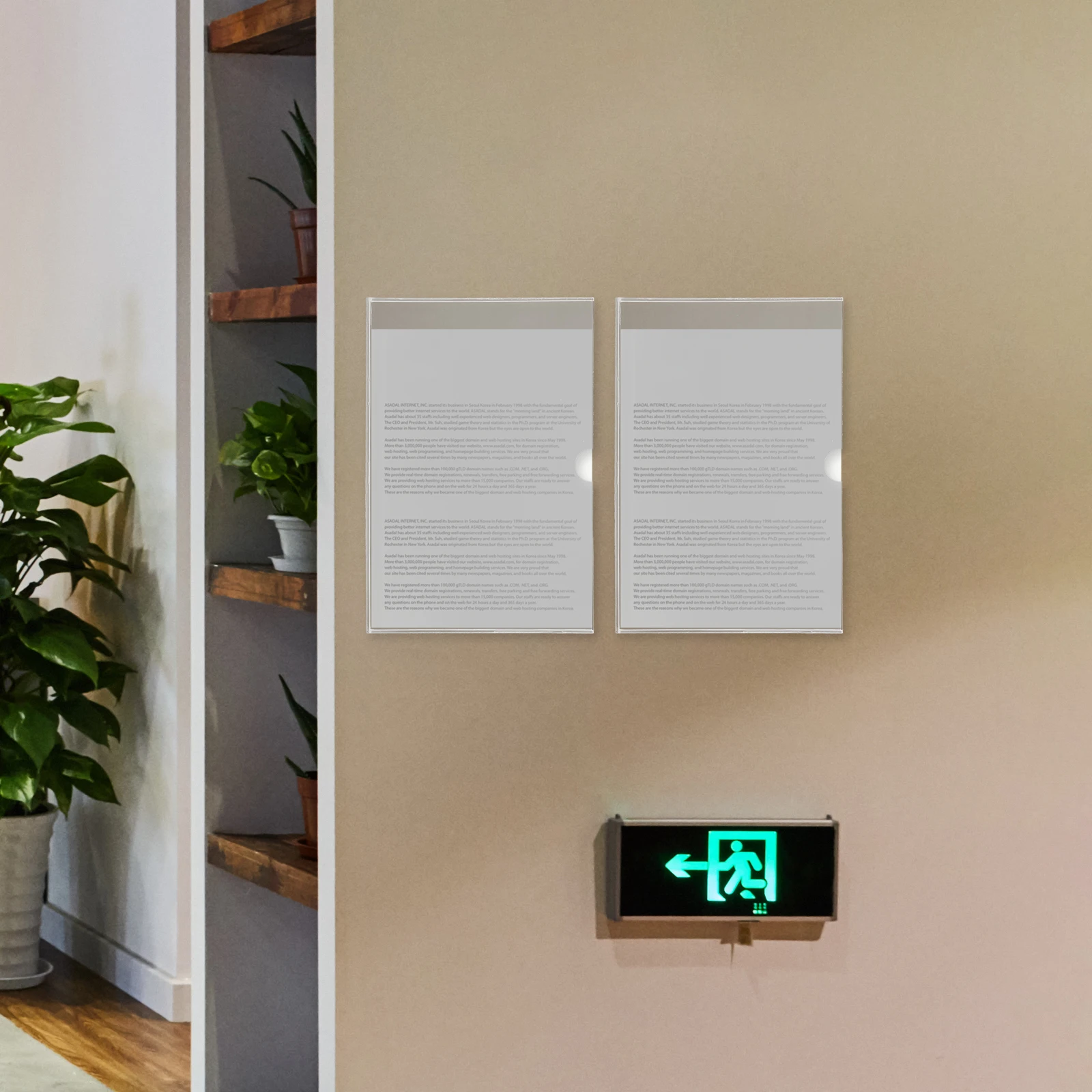 

2pcs Transparent Acrylic A4 File Holder Office Document Display Rack Clear Storage System Double Layer Bulletin Board