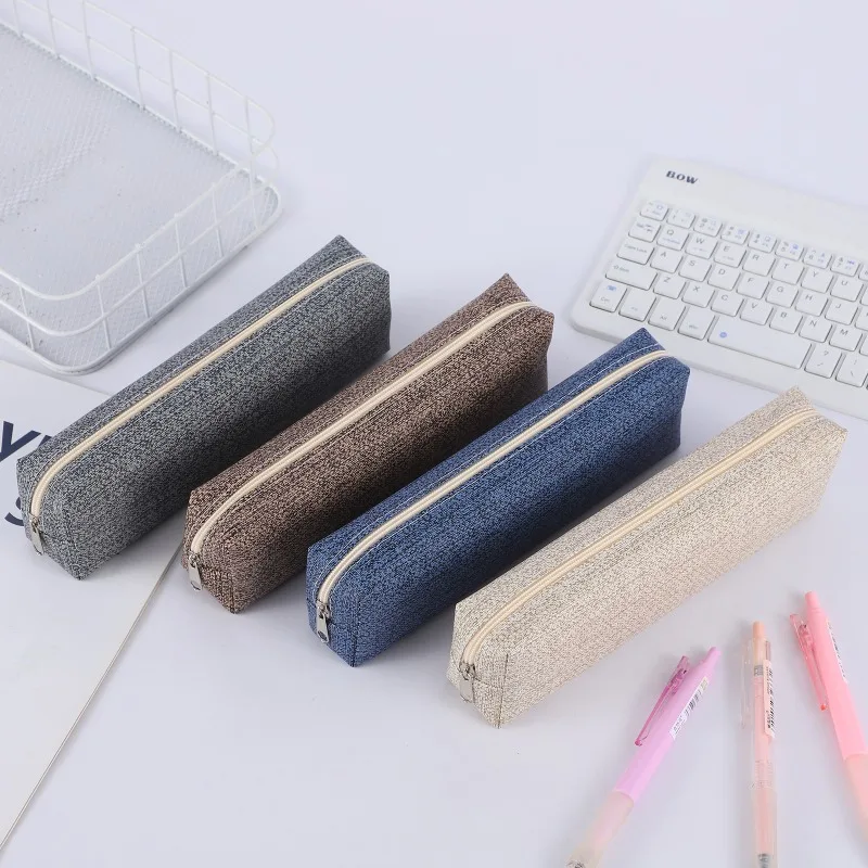 심플한 '스타일리시' 펜 홀더 - 순색 - 내구성 - 문구류 보관 가방 - 작고 컴팩트하며 휴대 가능한 시험용 문구 가방