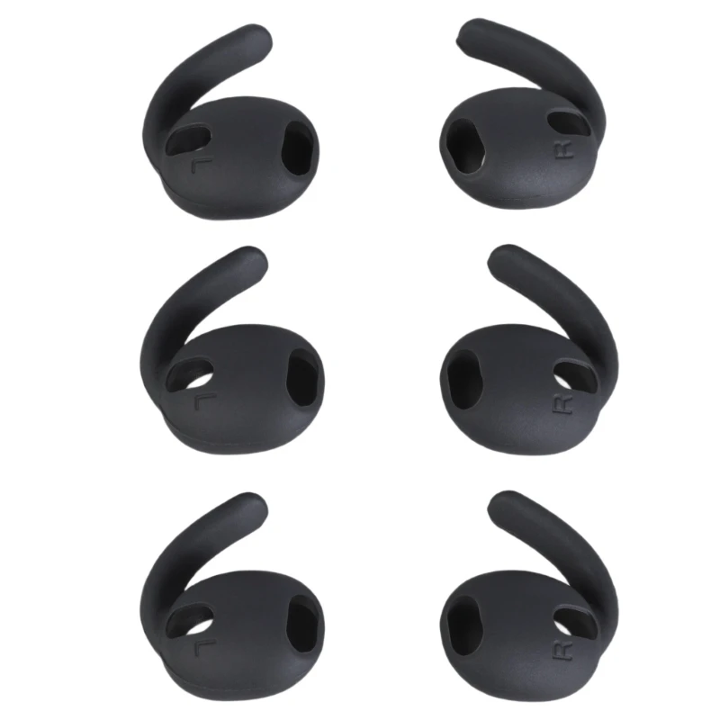 3 Pairs Soft Silicone Ear Covers Ear Hooks For Buds Earbuds Secure and Comfort Suitable for All Genders E74A