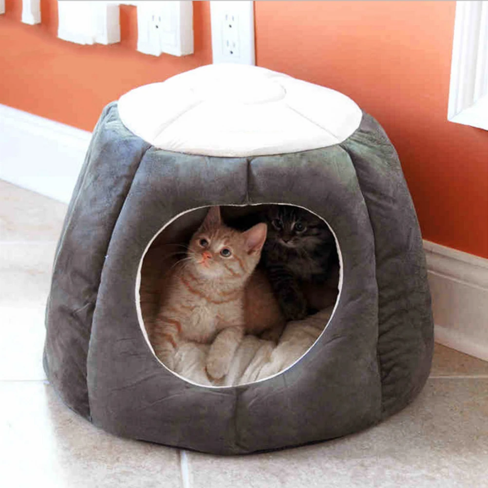 

Pet Litter Dogs Tent Bed Elevated Outdoor Puppy Bedding Winter Cage Round House Warm Guinea Pig