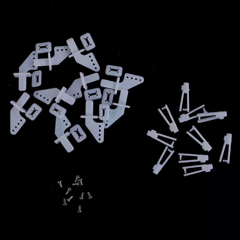 10 Sets Medium Lock On Nylon Control Horn And Clevis 21mm Set Rudder