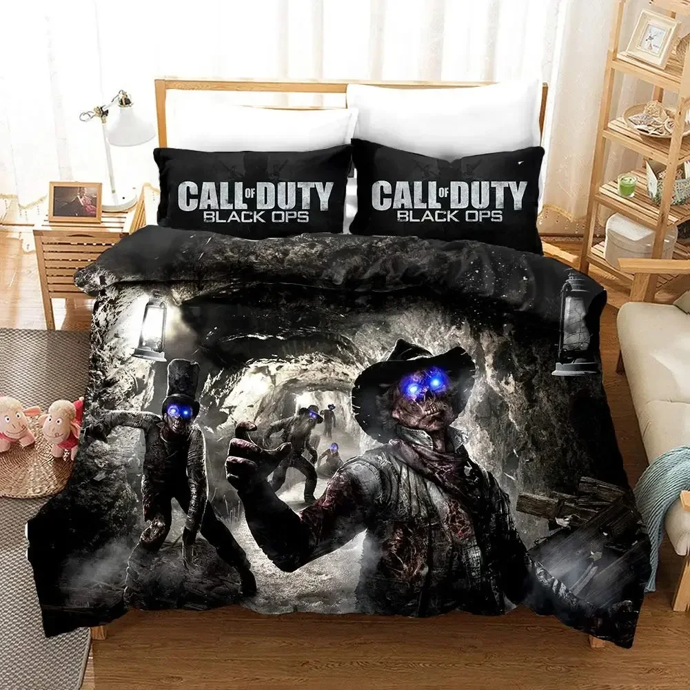 Game Call of Duty Black Ops Bedding Set Boys Girls Twin Queen Size Duvet Cover Pillowcase Bed Kids Adult Home Textileextile