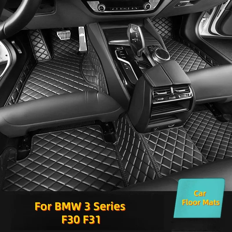 

Custom Car Floor Mats Special Waterproof And Non-slip Leather Carpet For BMW 3 Series F30 F31 Touring F34 GT G20 Car Accessories