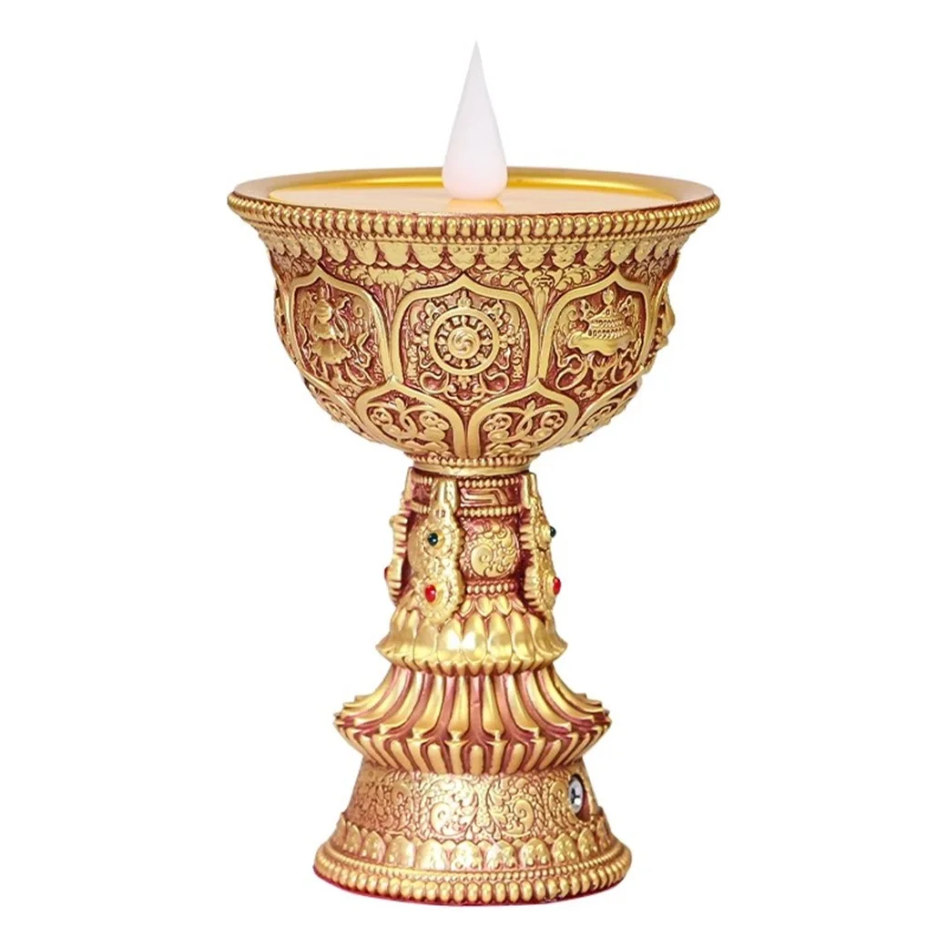 New Eight Lucky Electronics Changming Candle Supply Desk Lamp Charging Edition Flame Simulation Electronics