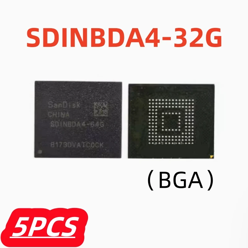 

5Pcs/lot 100% New SDINBDA4-32G BGA153 EMMC 5.1 32GB Memory Original Chip