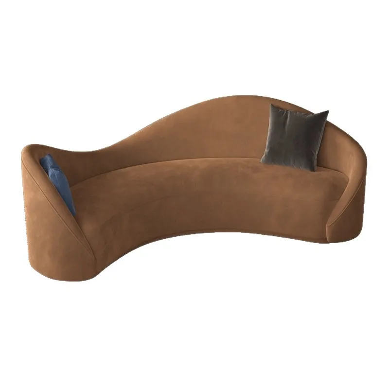 Light luxury lobby negotiation curved sofa, hotel premium reception sofa