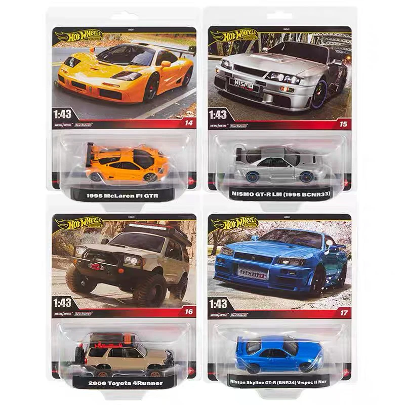 HMD41 HOT WHEELS 1:43 4Runner NISSAN BNR34 GTR V-SPEC NISMO GT-R BCNR33 Collection die cast alloy car model decoration gift