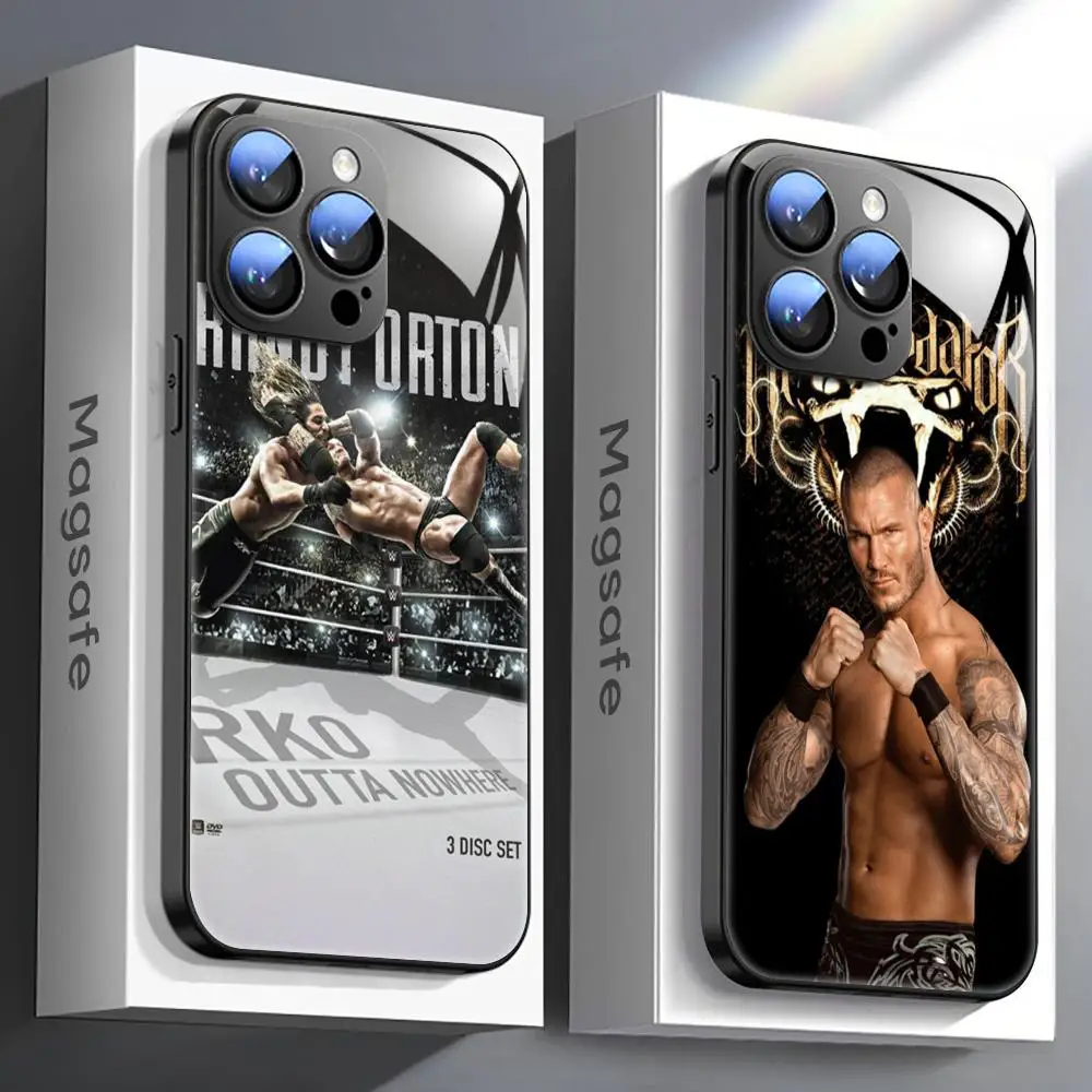 W-Wrestling Star R-randy orton Phone Case For iPhone 15 14 13 12 11 X XR XS XSMAX 8 7 Plus Mini Pro Max Glass Magnetic Phone Cas