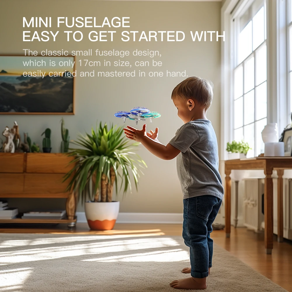 HY500 Mini Drone RC Quadcopter Stable 2.4G 4CH Take Off With One Click Headless LED Light Switching Toys For Kids
