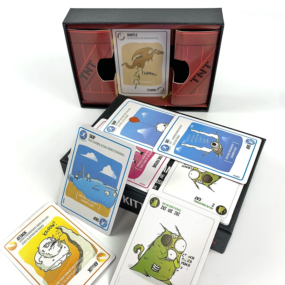 EK English Bomb Cat Leisure Party Game Multiplayer Interactive Cards Game Friends Party Games Family Entertainment Card image 3