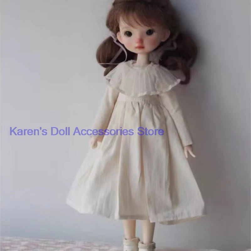 

1pcs 2026 high quality Beige retro dress for landoudou/Blythe(Fit for Lulu,ymy24,Ob22,24,26,zone, Jenny)